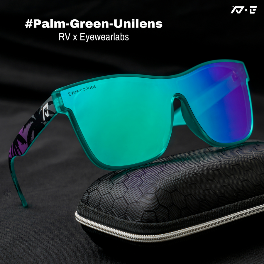 RV Palm Green Unilens Men Sunglasses