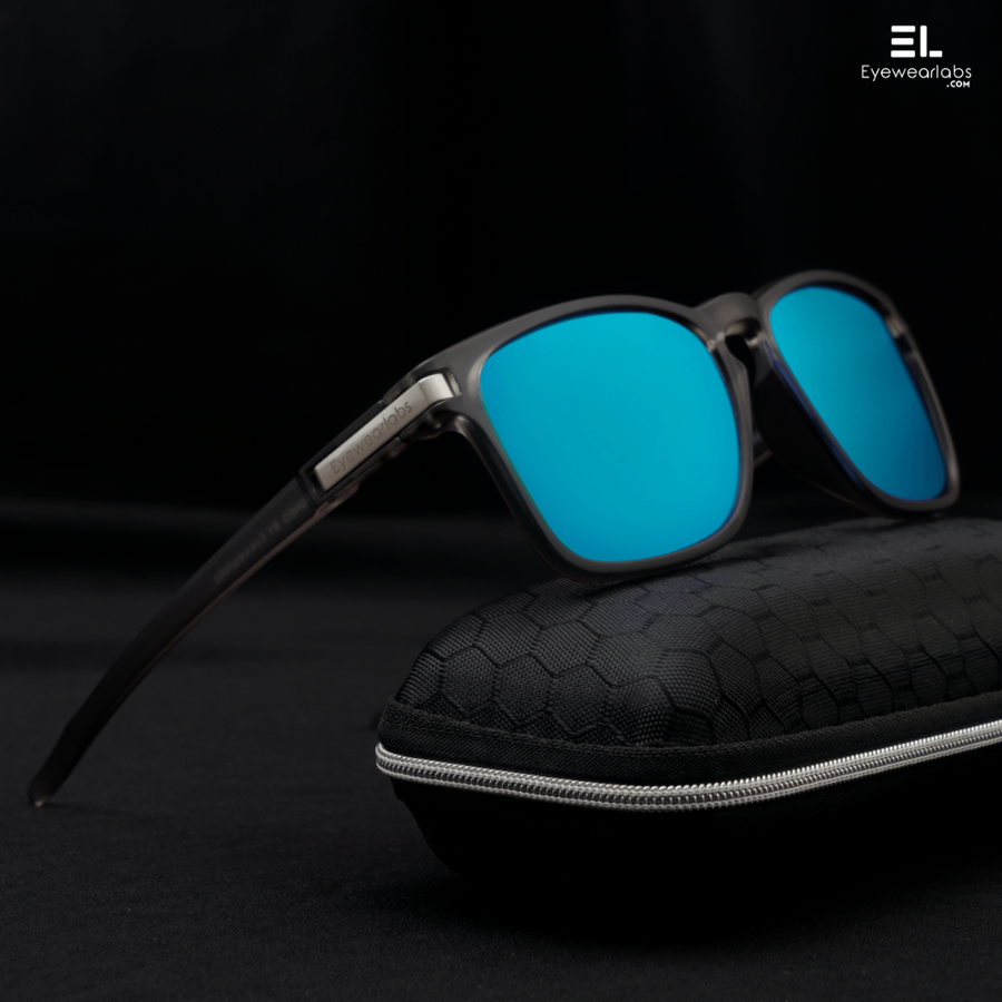 Cypher Blue Mirror Eyewearlabs Power Sunglasses