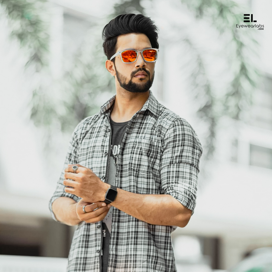 Crystal Orange Mirror  Eyewearlabs Power Sunglasses