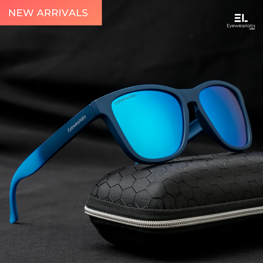 Domino Blue Mirror Eyewearlabs Power Sunglasses