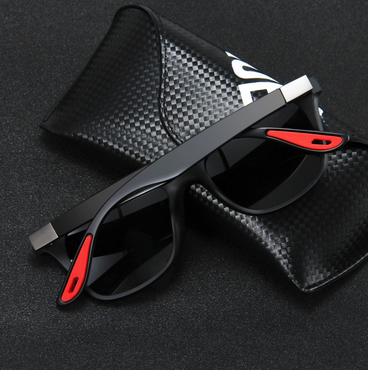 Polarized Square Sunglasses with Plastic Frame- Spidey