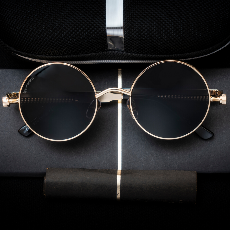 Wilcox Black Gold Eyewearlabs Power Sunglasses - Eyewearlabs