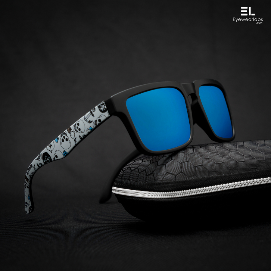 Batman Skull Blue Eyewearlabs Power Sunglasses