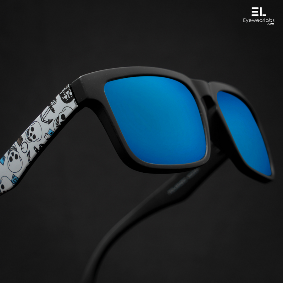Batman Skull Blue Eyewearlabs Power Sunglasses