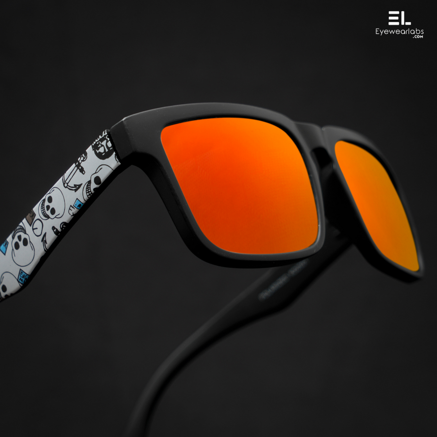 Batman Skull Orange Eyewearlabs Power Sunglasses