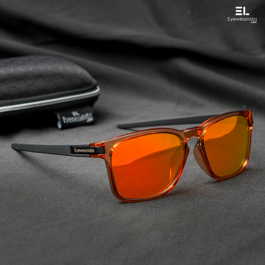 Hatcher Orange Mirror Eyewearlabs Power Sunglasses